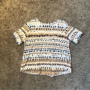 Westbound Black and White Boxy Short Sleeve Tee